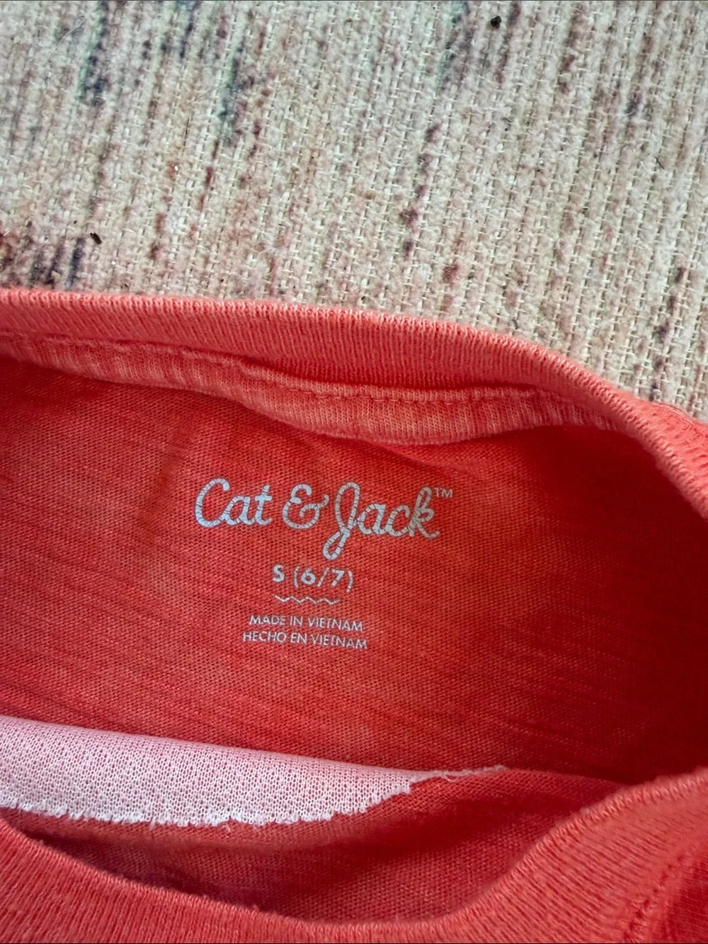 Cat & Jack Orange 'End Zone King' Long-Sleeve Football Tee